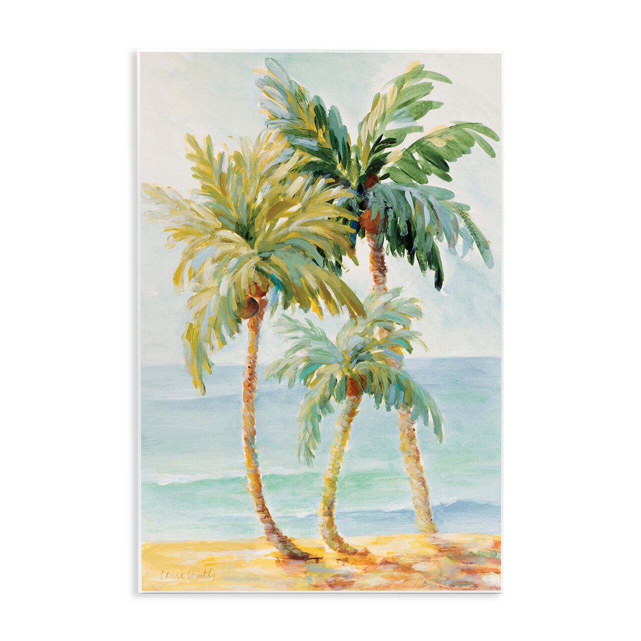 Stupell Industries Tropical Palm Trees on Sand Wall Plaque Art